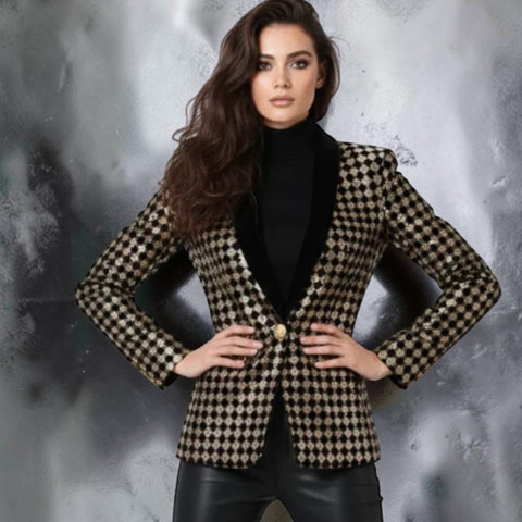 Diamant-Intarsien Blazer, Wall Street | Damen - BYMANYC ® New York