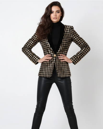Diamond Inlay Blazer, Wall Street | Women - BYMANYC ® New York-0