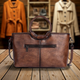 Modische Schultertasche aus Vintage-Leder mit rundem Henkel – Geräumig und Stilvoll