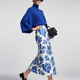 Electric Blue Relaxed-Fit Knit Sweater with Perkins Collar • BYMANYC ® New York-0