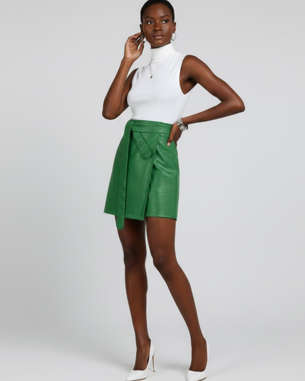 💟LAFAYETTE Vegan Leather Mini Rock | Emerald Green | COUTURE in NOLITA
