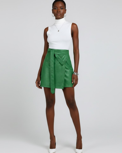 💟LAFAYETTE Vegan Leather Mini Rock | Emerald Green | COUTURE in NOLITA