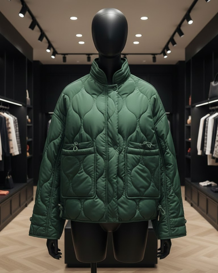 BYMANYC | SOHO Emerald Quilted Jacket | Green