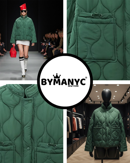 BYMANYC | SOHO Emerald Quilted Jacket | Green