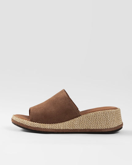 Damen Leder Keilsandalen L'Arte Milano – Braun