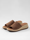 Damen Leder Keilsandalen L'Arte Milano – Braun