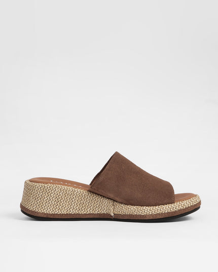 Damen Leder Keilsandalen L'Arte Milano – Braun