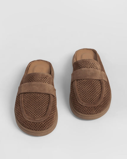 Damen Leder Clogs L'Arte Milano – Braun