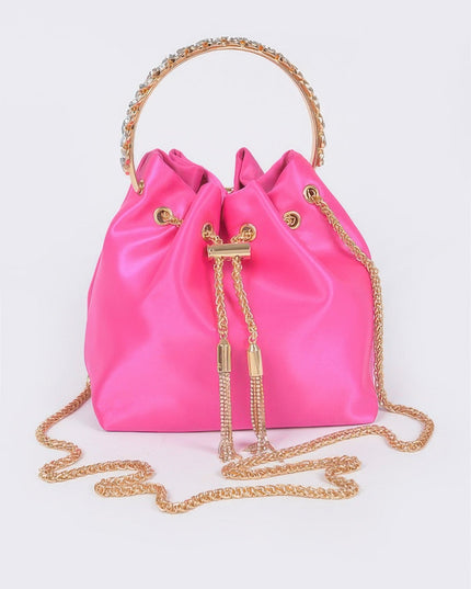 GRAMERCY Rhinestone Satin Bucket - New Collection Los Angeles - BYMANYC ® New York-0