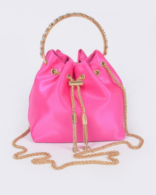 GRAMERCY Rhinestone Satin Bucket - New Collection Los Angeles - BYMANYC ® New York-0