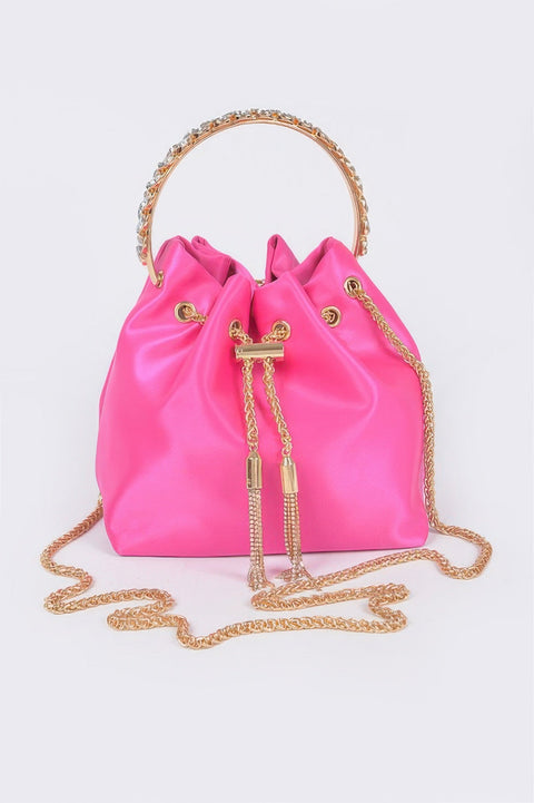 GRAMERCY Rhinestone Satin Bucket - New Collection Los Angeles - BYMANYC ® New York-0