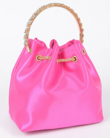 GRAMERCY Rhinestone Satin Bucket - New Collection Los Angeles - BYMANYC ® New York-1