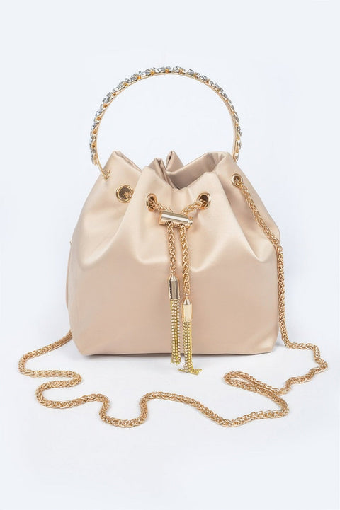 GRAMERCY Rhinestone Satin Bucket - New Collection Los Angeles - BYMANYC ® New York-3
