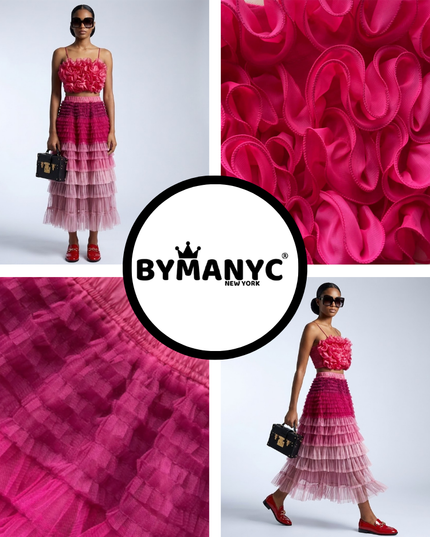 👗 GRAMERCY Damen Skirt & Top Set | Rose Red | Prêt-à-Porter