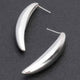 GUGGENHEIM Curved Metal Vintage Stud Earrings: BYMANYC ® New York-3