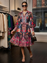 Hemdblusenkleid NOLITA – Floraler Paisley-Print – BYMANYC ® New York