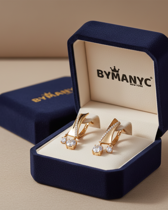 Geometric Sparkle Ohrringe | SOHO Collection | Gold (Dorado)