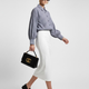 Gingham Check Shirt with Elastic Hem and Puff Sleeves • BYMANYC ® New York-1
