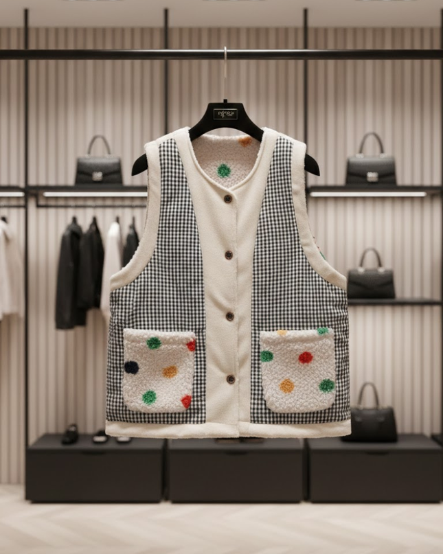 Graphic Reversible Eco-Vest • MADISON New Collection BYMANYC ® New York-1