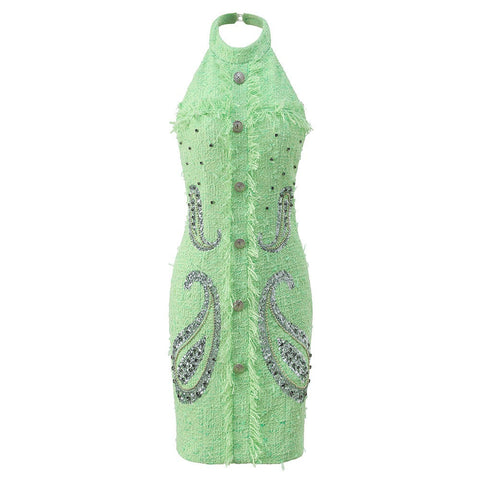 Halter Neck Party Mini Dress, 'Heavy Industry' Style, Meatpacking District, BYMANYC New York.-2