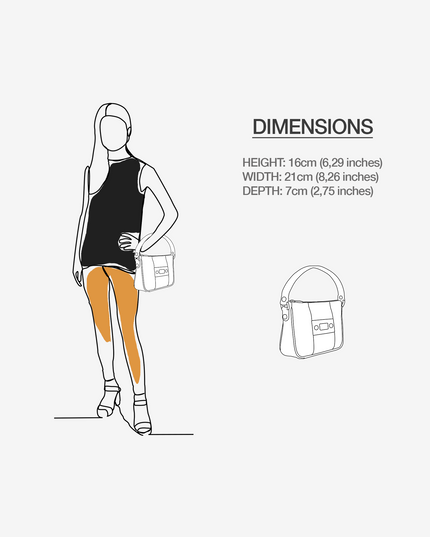 Couture Vegan Vertical Band Handbag | Amarillo
