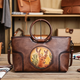 Modische Schultertasche aus Vintage-Leder mit rundem Henkel – Geräumig und Stilvoll