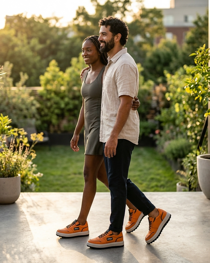 Vegane Sneakers FLATIRON PRIDE Naranja – Unisex
