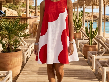 CANNES Sommerkleid FRANCE – Red