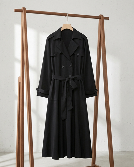 🧥 Damen Trenchcoat Madison | New Collection Prêt-à-Porter | Schwarz