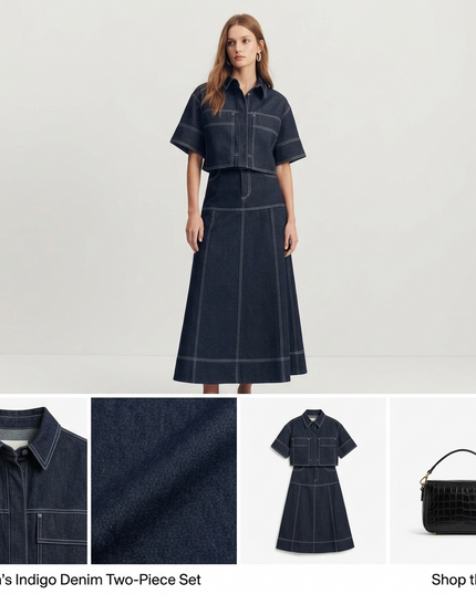 👖Damen Rock & Jacken-Set Chelsea | NYFW New Collection | Denim