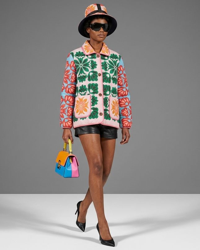 Liberty Floral Gesteppte Eco-Jacke | Printed Pattern | Damen | NYFW