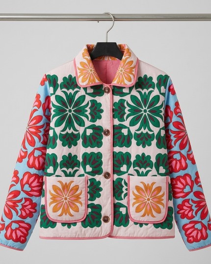 Liberty Floral Gesteppte Eco-Jacke | Printed Pattern | Damen | NYFW
