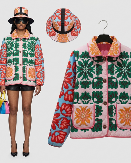 Liberty Floral Gesteppte Eco-Jacke | Printed Pattern | Damen | NYFW