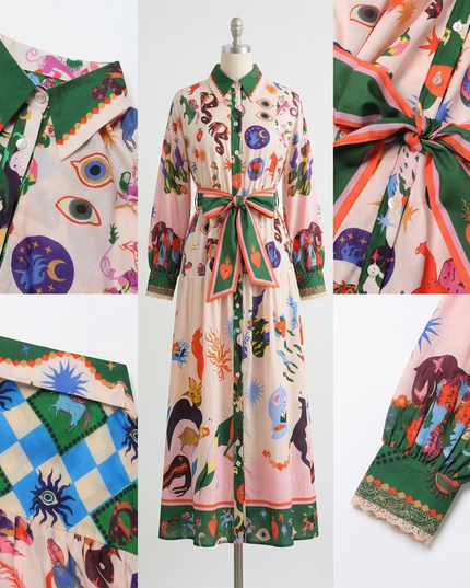 Maxi-Kleid Dreamlike Artistic Print | New Collection | Damen