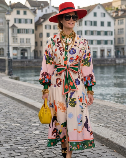 Maxi-Kleid Dreamlike Artistic Print | New Collection | Damen