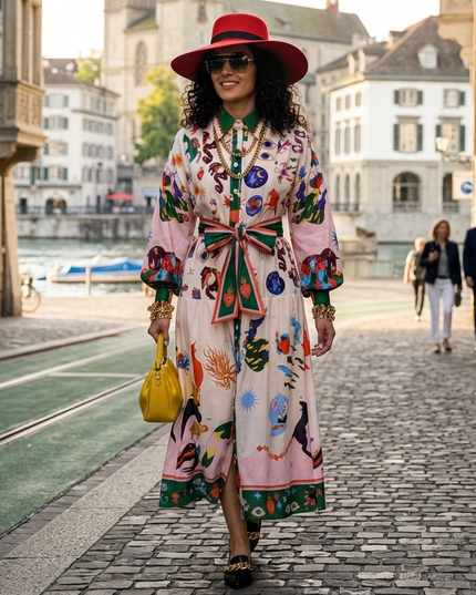 Maxi-Kleid Dreamlike Artistic Print | New Collection | Damen