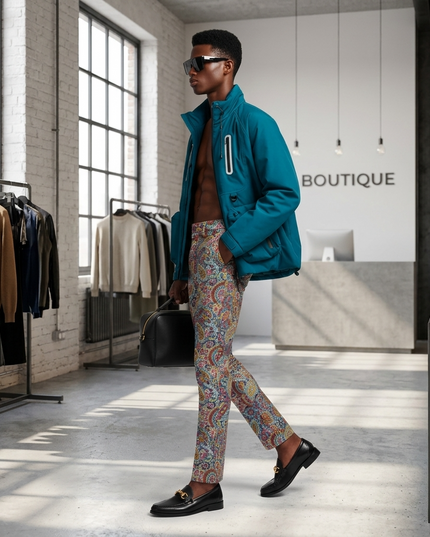 Herren Technische Jacke Street Art Queens | Dunkelgrün | NYFW
