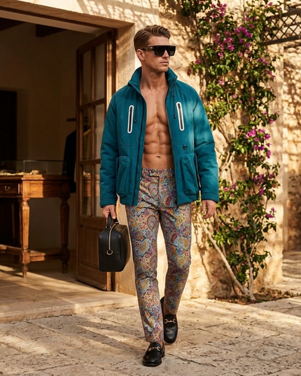 Herren Technische Jacke Street Art Queens | Dunkelgrün | NYFW