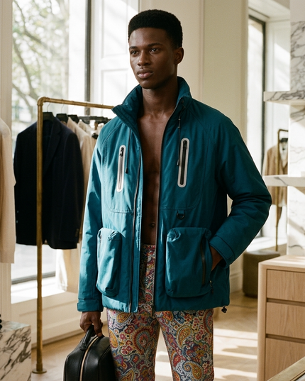 Herren Technische Jacke Street Art Queens | Dunkelgrün | NYFW
