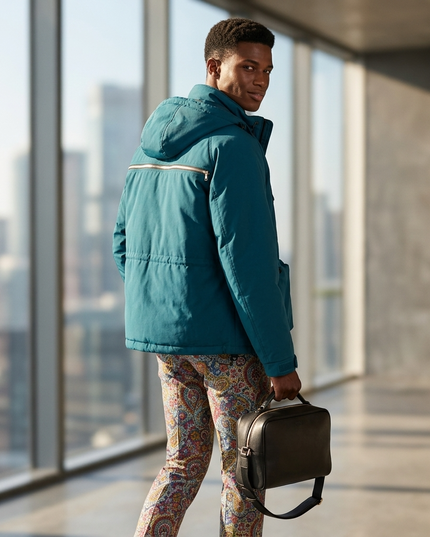 Herren Technische Jacke Street Art Queens | Dunkelgrün | NYFW