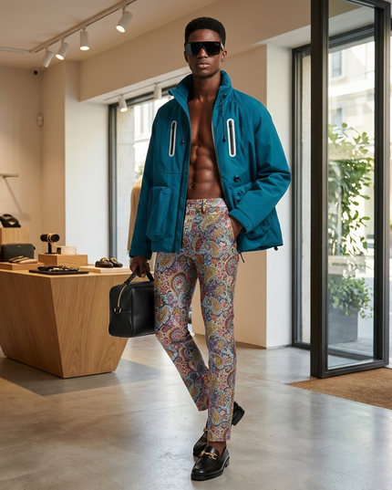 Herren Technische Jacke Street Art Queens | Dunkelgrün | NYFW
