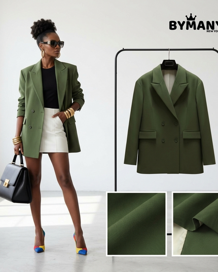 Modernist Blazer Eco Jacket | DUMBO | Dark Green