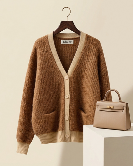 Damen Cardigan Murray Hill | Caramel Apricot