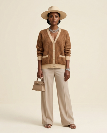 Damen Cardigan Murray Hill | Caramel Apricot