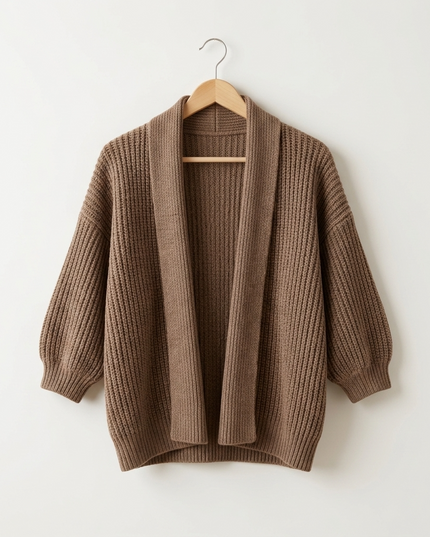 Damen Cardigan Williamsburg | Camel Beige | One Size | Fashion Chic
