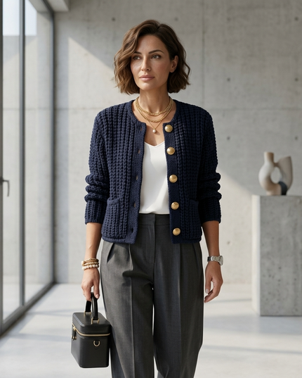 Damen Strickjacke Upper East Side | Indigo | New Collection