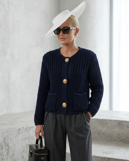 Damen Strickjacke Upper East Side | Indigo | New Collection