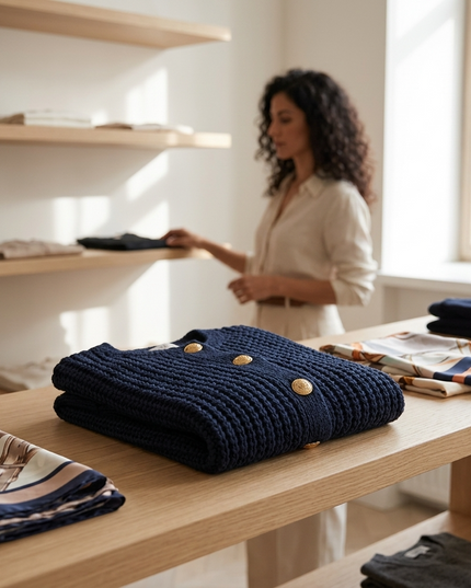 Damen Strickjacke Upper East Side | Indigo | New Collection