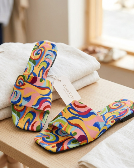 🥿 Fusion Funk Slippers | Colorful | Korean Style
