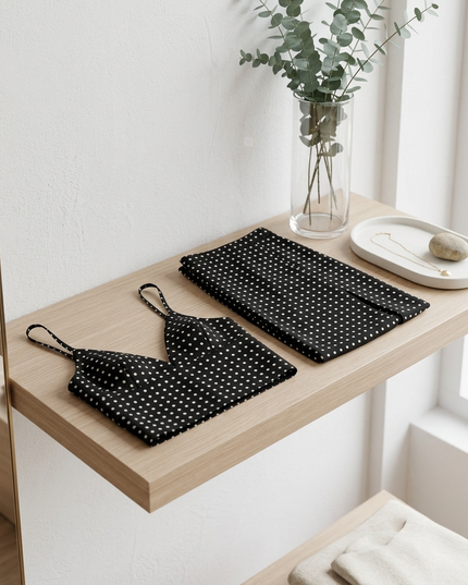 Damen Polka Dot Mesh-Set SoHo | Schwarz (Black) | New Collection